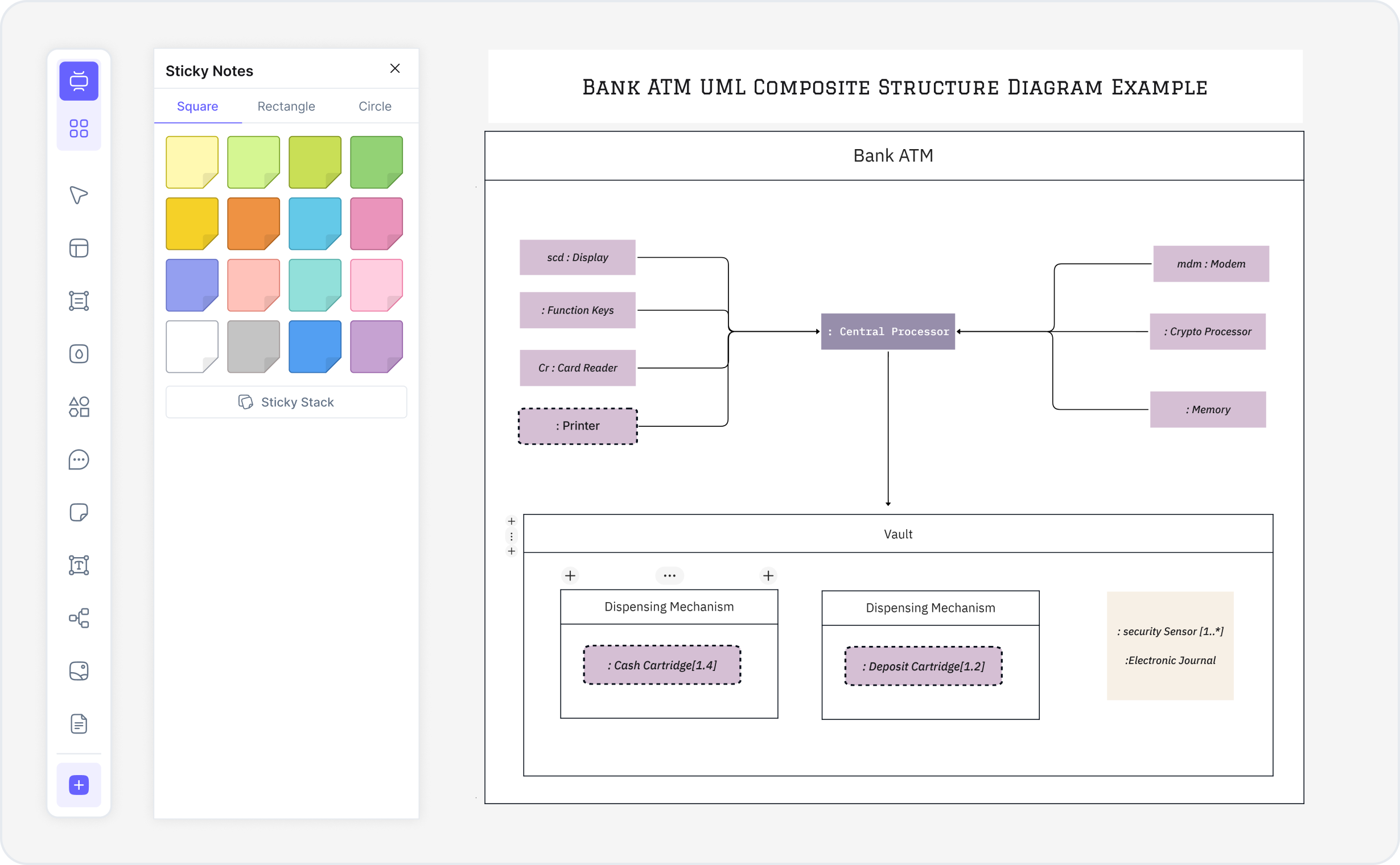 Architectes d'entreprise, ingénieurs logiciels et équipes de documentation technique utilisant Cloudairy pour les diagrammes de structure composite